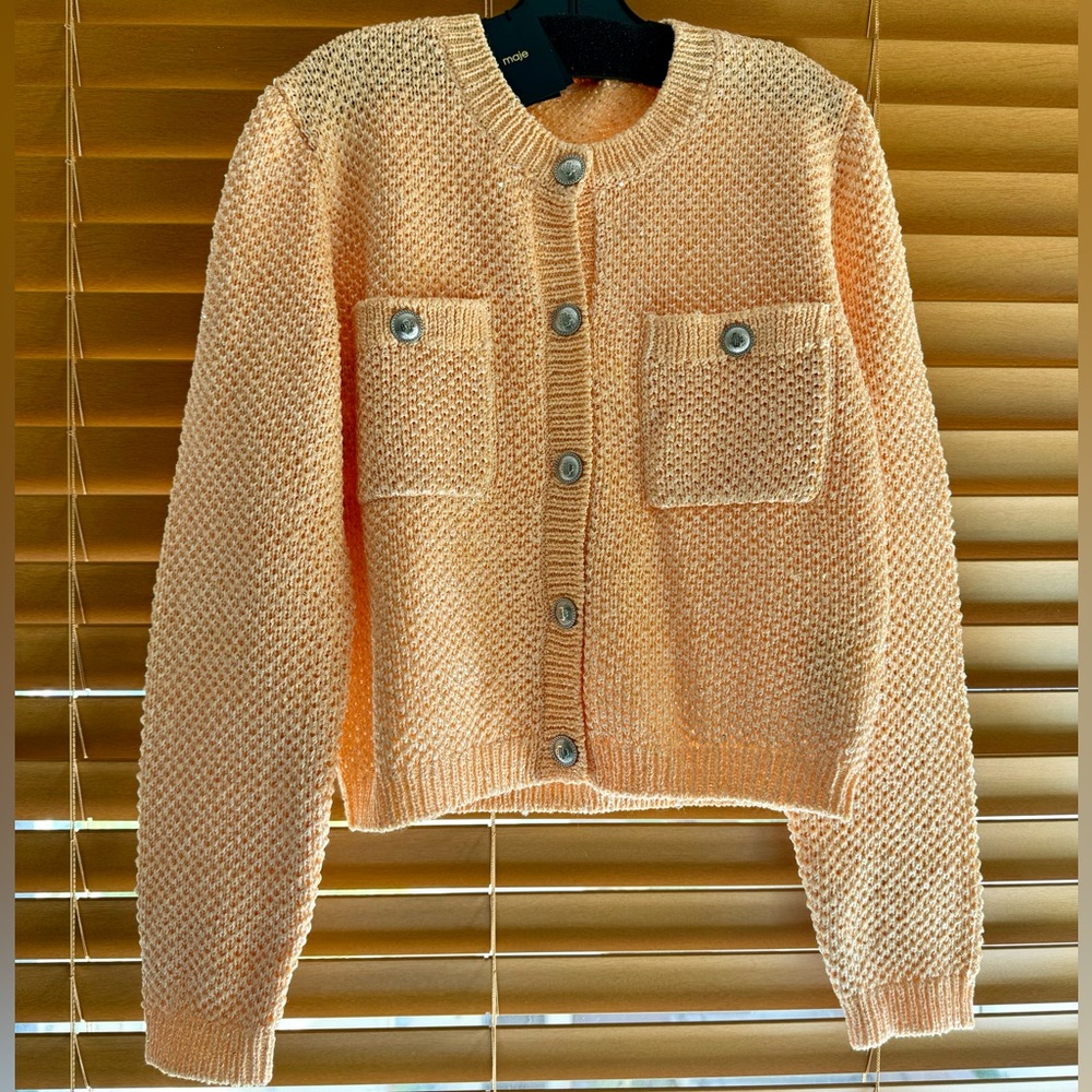 Maje Marguette Knit Cardigan Sweater